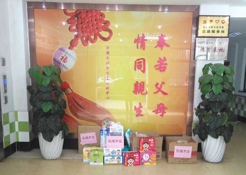 用公益溫暖童年—東南木業(yè)走進福利院送新年慰問祝福